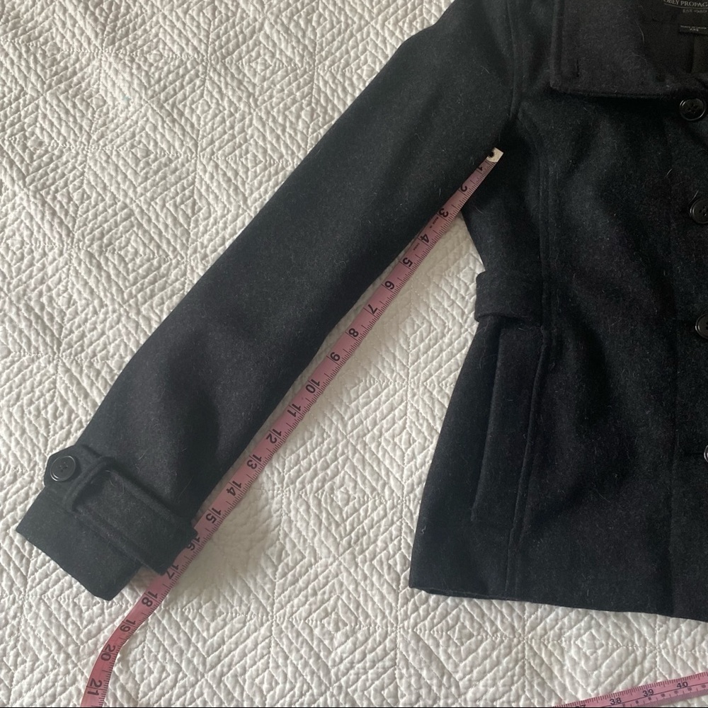 Obey Gray Wool Utility Jacket Fall Spring Coat Xxs - image 7